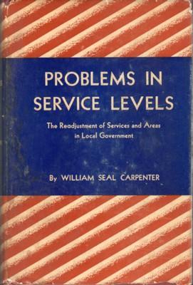 Problems in Service Levels. The Readjustment of Services and Areas in Local Government