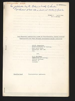 Bild des Verkufers fr Late Mesozoic sedimentary rocks of Fuerteventura, Canary Islands: Implications for West African continental margin evolution. Running head: Fuerteventura sediments. zum Verkauf von Antiquariat Bookfarm