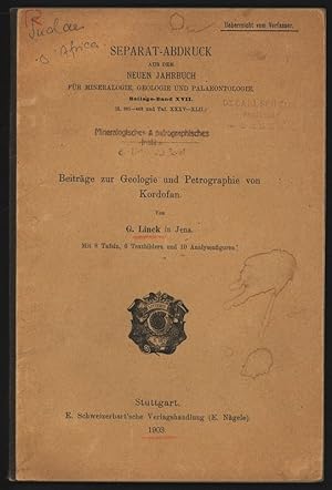 Beiträge zur Geologie und Petrographie von Kordofan. Separat-Abdruck aus dem Neuen Jahrbuch für M...
