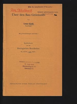 Image du vendeur pour ber den Bau Grnlands. Sonderdruck aus der Geologischen Rundschau Bd. XXVII, 1936, Heft 1. mis en vente par Antiquariat Bookfarm