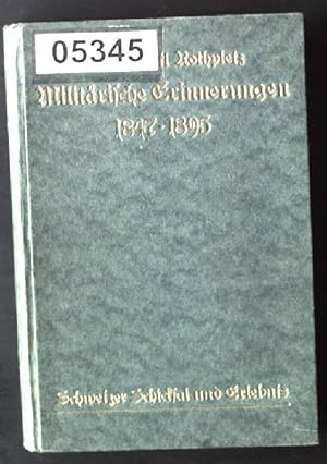 Seller image for Milit�rische Erinnerungen 1847 - 1895 for sale by books4less (Versandantiquariat Petra Gros GmbH & Co. KG)