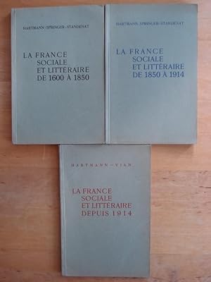 Imagen del vendedor de La France Sociale et Litteraire - Frankreich im Spiegel des zeitgenssischen und spteren Schrifttums - 3 Bnde komplett a la venta por Antiquariat Birgit Gerl