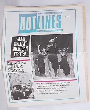 Bild des Verkufers fr OUTlines: the voice of the gay and lesbian community; [originally Chicago Outlines] vol. 3, #4, Sept., 1989: "Michigan Fest '89" [cover story] zum Verkauf von Bolerium Books Inc.