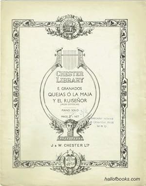 Seller image for Goyescas. Primera Parte Los Majos Enamorados. No. IV: Quejas o la Maja y el Ruisenor. Piano Solo. for sale by Hall of Books