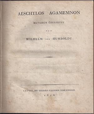 Seller image for Aeschylos Agamemnon for sale by Antiquariat Hardner