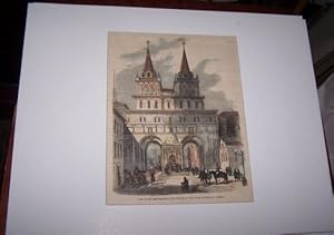 Gate of the Resurrection and a Picture of the Virgin Mother at Moscow [ Hand-colored wood engravi...
