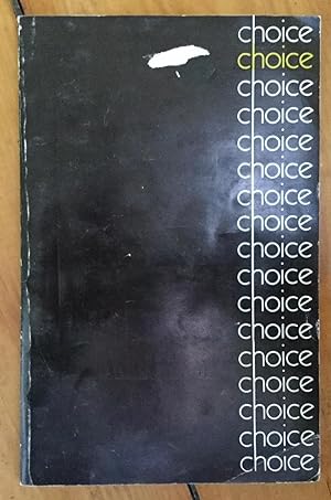 Seller image for Choice: An Anthology of Irish Poetry Selected by the Poets Themselves with a Comment on Their Choice for sale by Molly's Brook Books