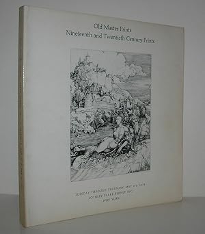 Bild des Verkufers fr OLD MASTER PRINTS, NINETEENTH AND TWENTIETH CENTURY PRINTS Nineteenth and Twentieth Century Prints, Tuesday through Thursday, May 6-8, 1975 - Sale # 3755 zum Verkauf von Evolving Lens Bookseller