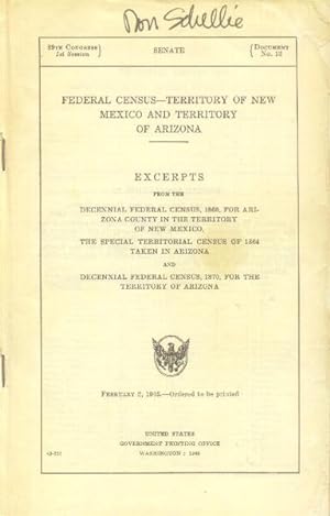Federal Census - Territory of New Mexico and Territory of Arizona