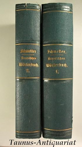 Imagen del vendedor de Bayerisches Wrterbuch. Sammlung von Wrtern und Ausdrcken.mit urkundlichen Belegen, nach den Stammsilben etymologisch-alphabetisch geordnet. Bearbeitet von G. Karl Frommann. Zweite, mit des Verfassers Nachtrgen vermehrte Ausgabe, Band I und II in 4 Teilen. a la venta por Taunus-Antiquariat Karl-Heinz Eisenbach