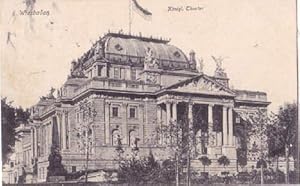 Bild des Verkufers fr Knigl. Theater. Ansichtskarte in Lichtdruck. Abgestempelt Wiesbaden 26.07.1906. zum Verkauf von Antiquariat Heinz Tessin