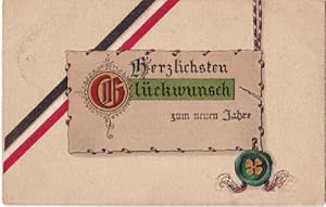 Image du vendeur pour Farbige Postkarte. Abgestempelt Abgestempelt 31.12.1915. mis en vente par Antiquariat Heinz Tessin