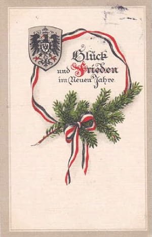 Image du vendeur pour Farbige Postkarte. Abgestempelt Pirna 31.12.1914. mis en vente par Antiquariat Heinz Tessin