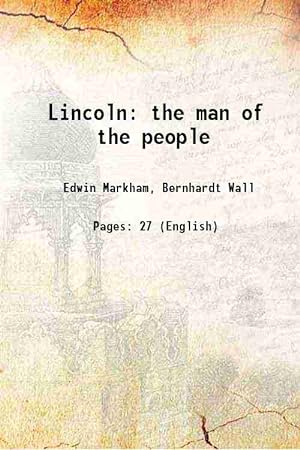 Seller image for Lincoln the man of the people 1922 for sale by Gyan Books Pvt. Ltd.