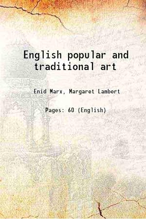 Seller image for English popular and traditional art 1946 for sale by Gyan Books Pvt. Ltd.