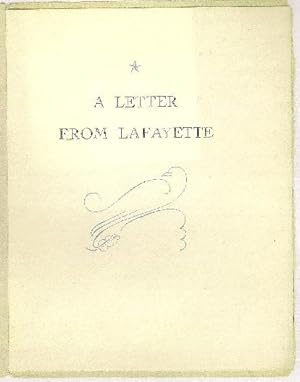 Imagen del vendedor de A Letter from Lafayette a la venta por The Book Collector, Inc. ABAA, ILAB