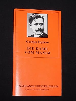 Bild des Verkufers fr Programmheft 5 Renaissance-Theater Berlin 1994/95. DIE DAME VOM MAXIM von Feydeau. Insz.: Barbara Basel, Bhnenbild: Susanne Thaler, Kostme: Waltraut Mau. Mit Christin Marquitan (Crevette), Horst Schultheis, Gerhard Friedrich, Christine Prober, Uschi Bour, Mediha Cetin, Gisela May, Hartmut Reck, Markus Majowski zum Verkauf von Fast alles Theater! Antiquariat fr die darstellenden Knste