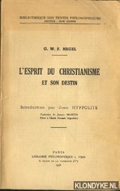 Image du vendeur pour L'esprit de christianisme et son destin mis en vente par Klondyke