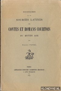 Bild des Verkufers fr Recherches sur les sources latines des contes et romans courtois du moyen age zum Verkauf von Klondyke