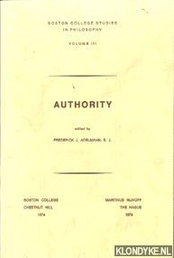 Seller image for Boston College Studies in Philosophy, volume III: Authority for sale by Klondyke