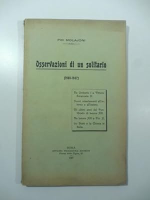 Osservazioni di un solitario (1900-1907)