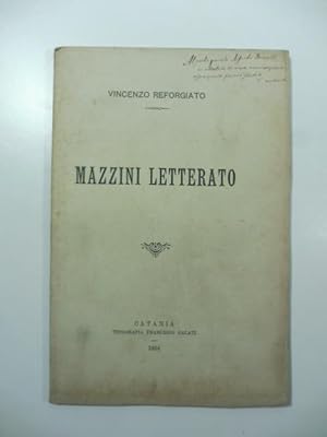 Bild des Verkufers fr Mazzini letterato zum Verkauf von Coenobium Libreria antiquaria