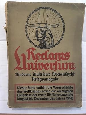 Seller image for Reclams Universum. Moderne illustrierte Wochenschrift. Dieser Band for sale by Arthur Probsthain