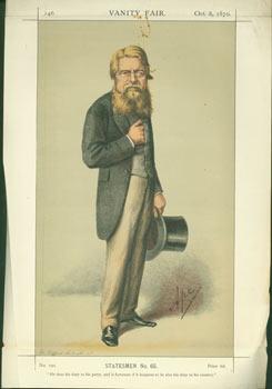 Imagen del vendedor de Statesmen, No. 65. Sir Stafford Northcote, Bt. October 8, 1870. a la venta por Wittenborn Art Books