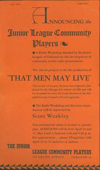 Seller image for That Men May Live. for sale by Wittenborn Art Books