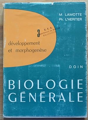Biologie générale III - Développement et morphogénèse