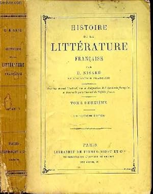 Bild des Verkufers fr HISTOIRE DE LA LITTERATURE FRANCAISE - TOME 2 zum Verkauf von Le-Livre