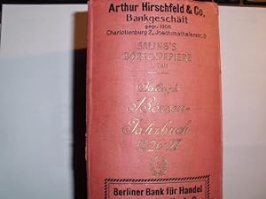 SALING's BÖRSEN - JAHRBUCH für 1926 /1927. Ein Handbuch für Bankiers und Kapitalisten. HIER!!; Sa...