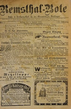 Remsthal-Bote. Amts- und Intelligenz-Blatt für den Oberamtsbezirk Waiblingen. 57. Jahrgang 1896 i...