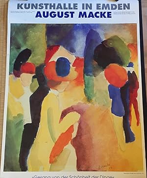 Bild des Verk�ufers f�r (Plakat) August Macke. Kunsthalle in Emden. 8. November 1992 bis zum 7. Februar 1993. Aquarelle und Zeichnungen. zum Verkauf von Antiquariat A. Wempe