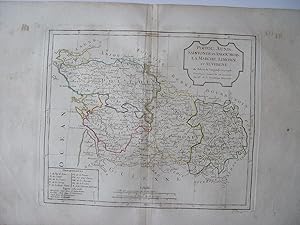  Poitou, Aunis, Saintonge et Angoumois, La Marche, Limosin et Auvergne  par Robert de Vaugondy-De...