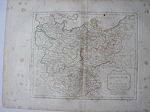 Cercles de Haute Saxe et de Basse-Saxe par Robert de Vaugondy-Delamarché 1800.