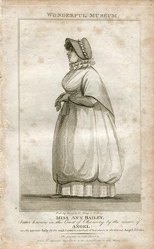 «Miss Ann Batley» engraving publicado por Hogg en 1805 del libro Wonderful Museum