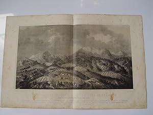 «Vista general del campamento y sierra de Bullones» 1860 litografia por P. Perez de Castro