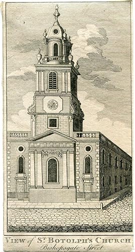 «View of St. Botolph's Church» grabado por John Cooke en 1770