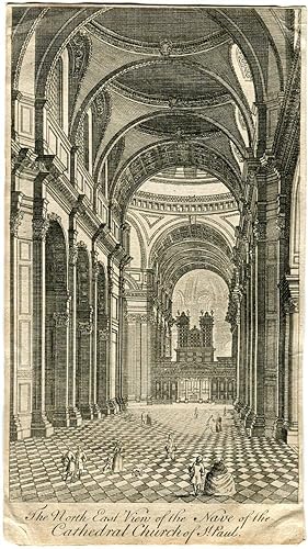 «The north east view of the nave of the Cathedral church of St. Paul» B. Winkles 1749