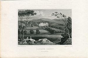Escocia. Fingask Castle grabado por J. Greig, 1830