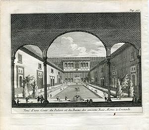 Granada. Palacio y baños de los antiguos Reyes Moros. Van der Aa, 1707