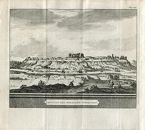 Sevilla. San Juan del Foratche, chateau ruiné. Grabado por Pieter Van der Aa, 1707.