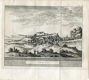 Sevilla. Lebrixa. Grabado por Pieter Van der Aa, 1707.
