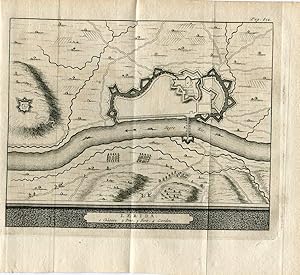 Plano de Lérida grabado por Pieter van der Aa en 1707