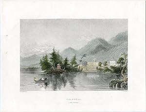 E.E.U.U. Nueva York. Caldwell (lake George), grabado por C. Cousen, dibujó W.H.Barlett