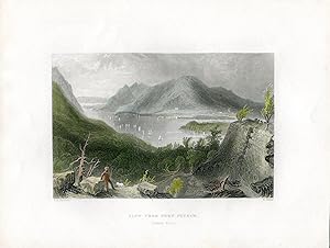 E.E.U.U. View from fort Putnam grabado por R. Sands, 1839