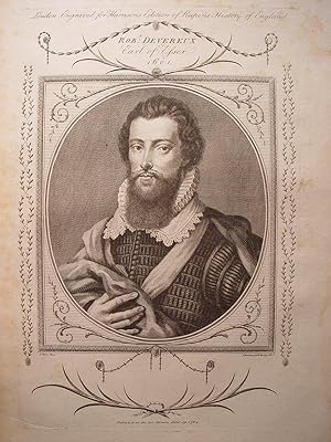 «Robert Devereux, Earl of Essex, 1601». Grabado por Thomas Woodman, siguiendo obra de Isaac Olive...