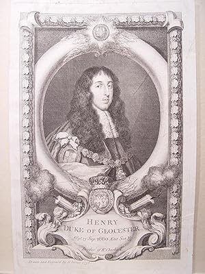 «Henry Duke of Gloucester». Drawn and engraving by George Vertue en 1736.