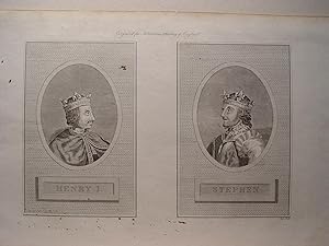 «Henry I and Stephen» Grabado por Pass. Engravig for Ashburton s History of England.